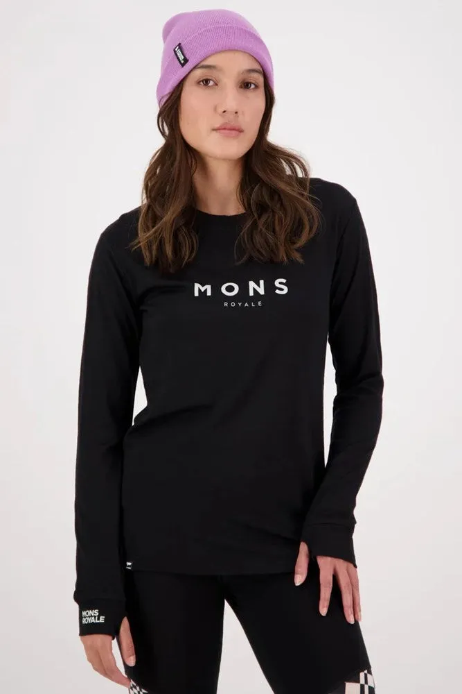 Mons Royale Yotei Classic Women's Long Sleeve - Black