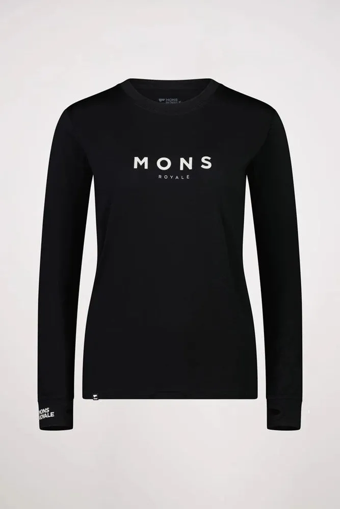 Mons Royale Yotei Classic Women's Long Sleeve - Black