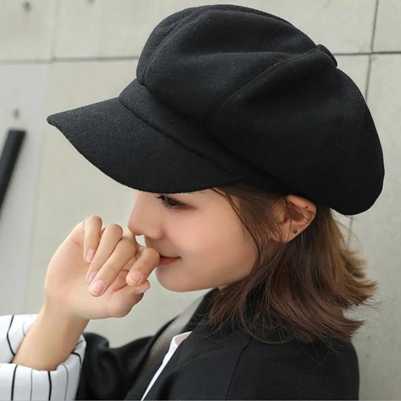 New Arrive Women Newsboy cap | Octagonal Baker Peaked Beret Driving Hat | Female Sunscreen Hats | Painter Tour cap