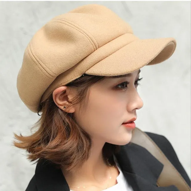 New Arrive Women Newsboy cap | Octagonal Baker Peaked Beret Driving Hat | Female Sunscreen Hats | Painter Tour cap