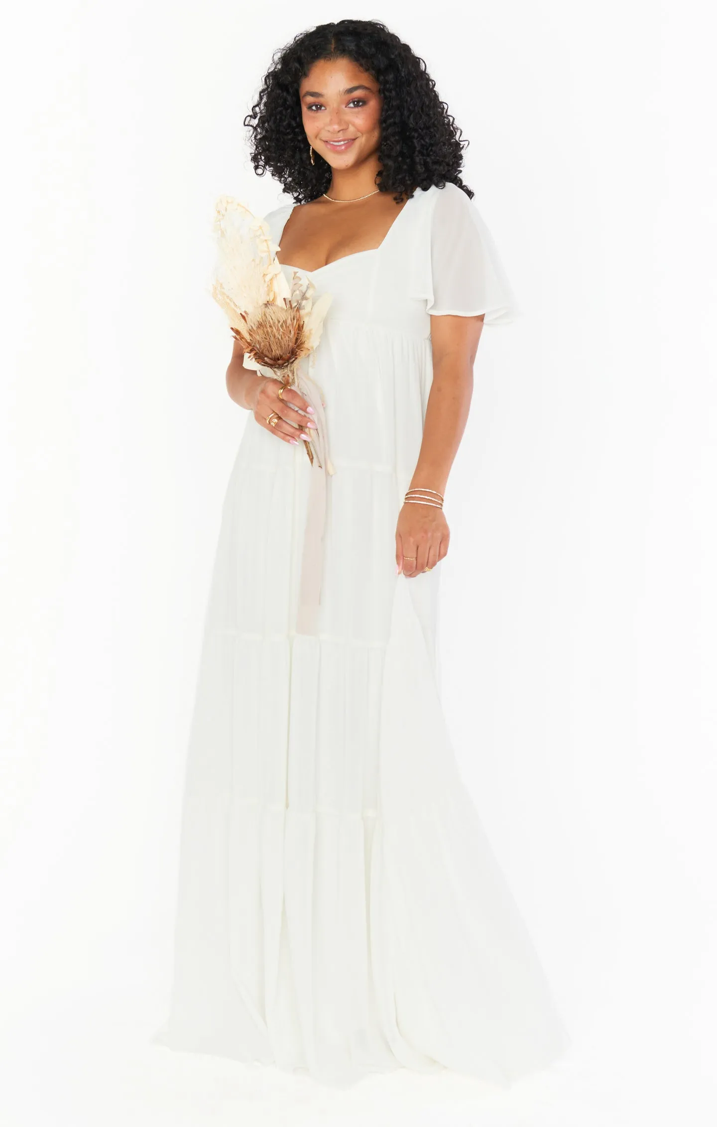 Nicole Maxi Dress ~ Wedding Cake Chiffon