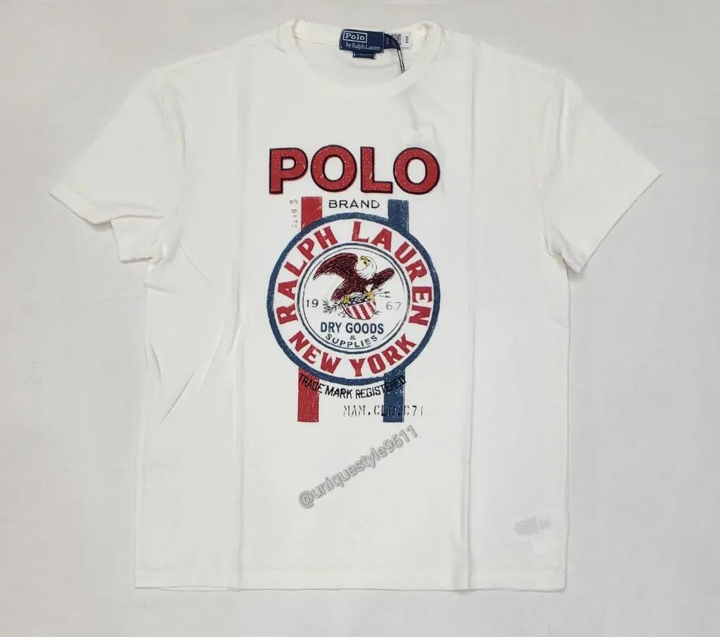 Nwt Polo Ralph Lauren White Eagle Dry Goods Classic Fit Tee