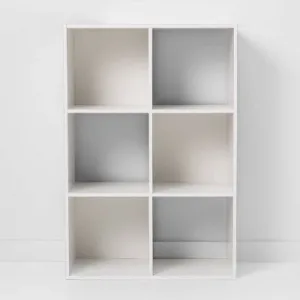 Open Box - 11" 6 Cube Organizer Shelf White - Room Essentials