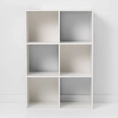 Open Box - 11" 6 Cube Organizer Shelf White - Room Essentials