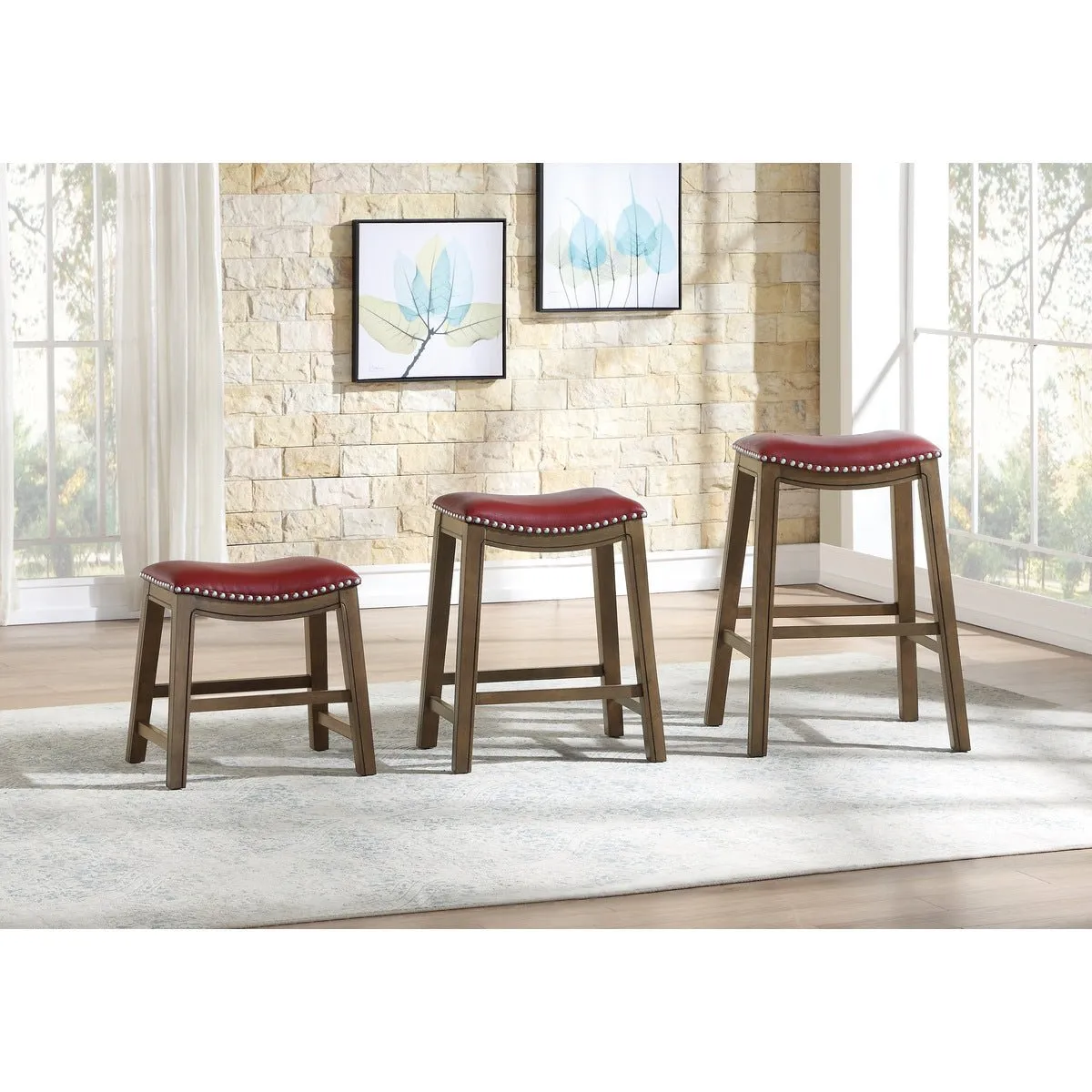 Ordway Counter Height Stool, Red