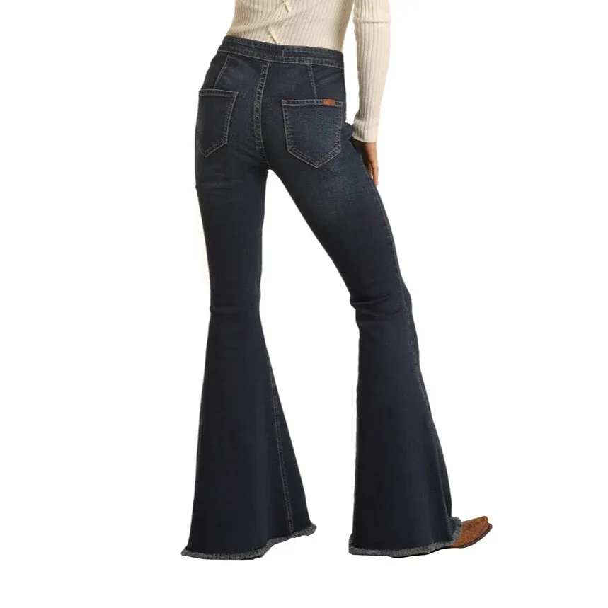 Panhandle Slim Women's Rock & Roll Dark Wash Bargain Bell Bottoms