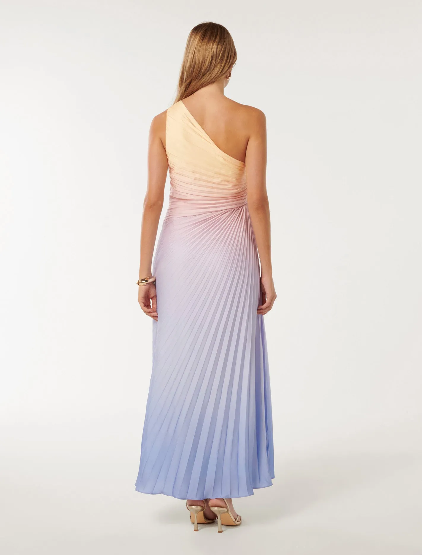 Paula Pleated One Shoulder Maxi Dress