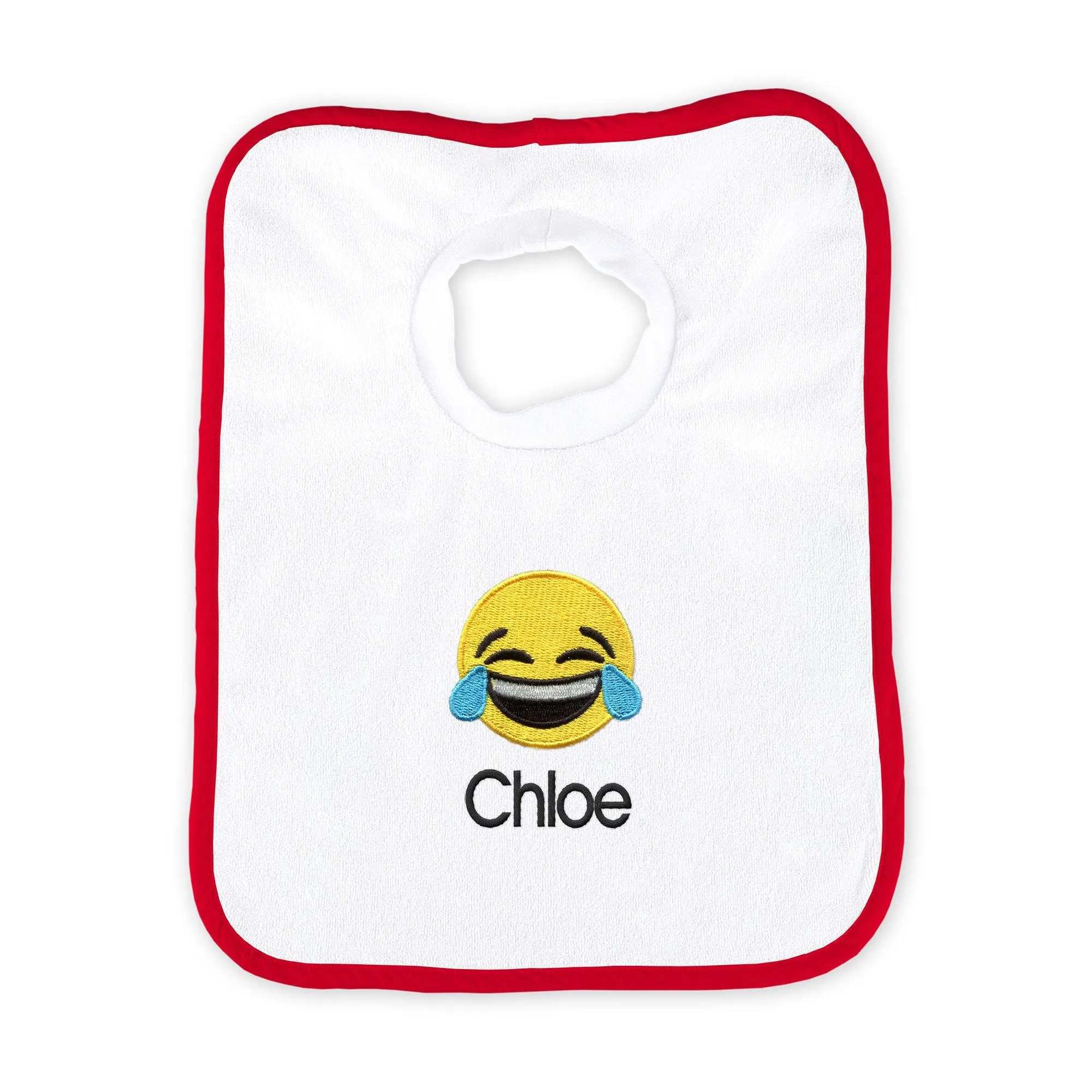 Personalized Happy Tears Emoji Bib