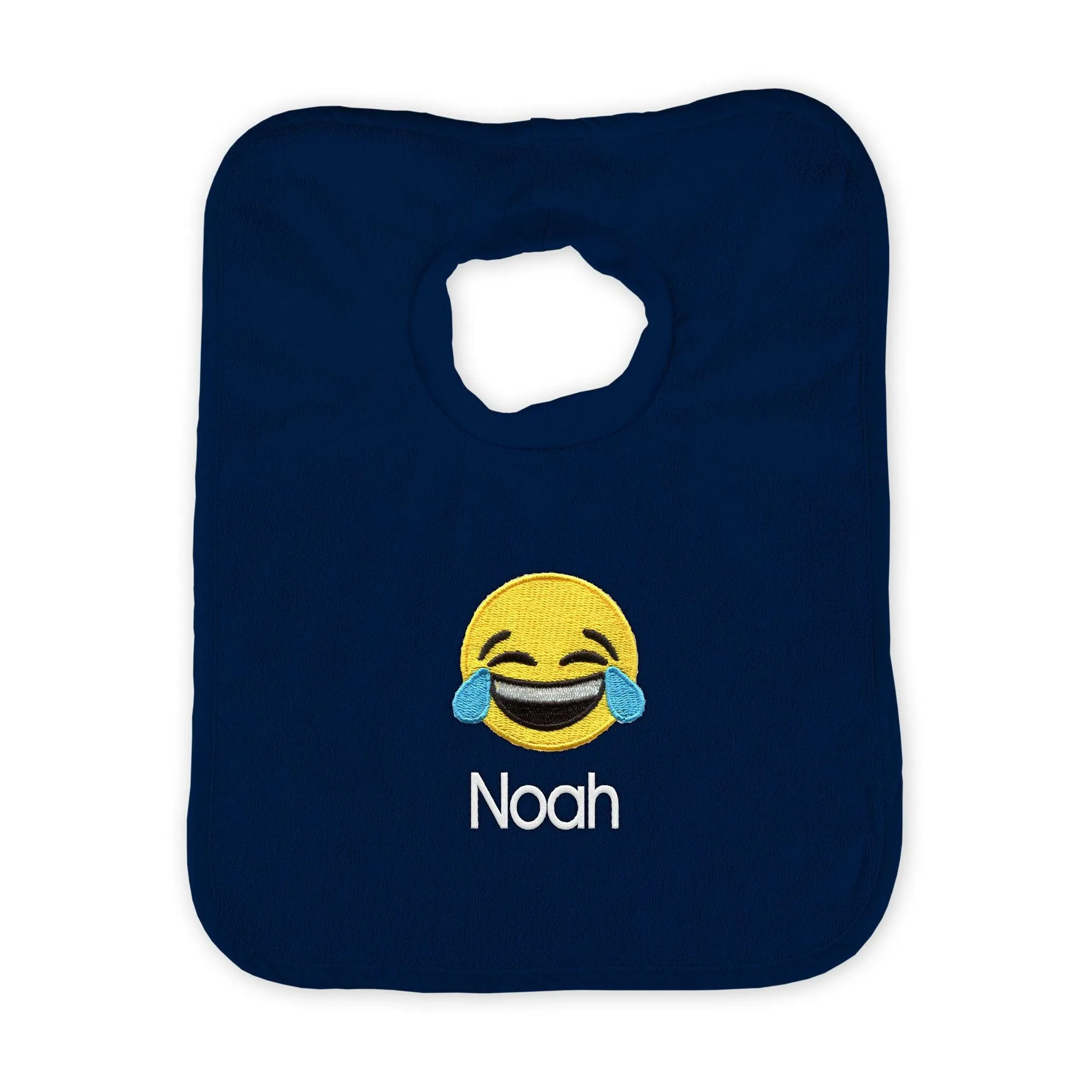 Personalized Happy Tears Emoji Bib