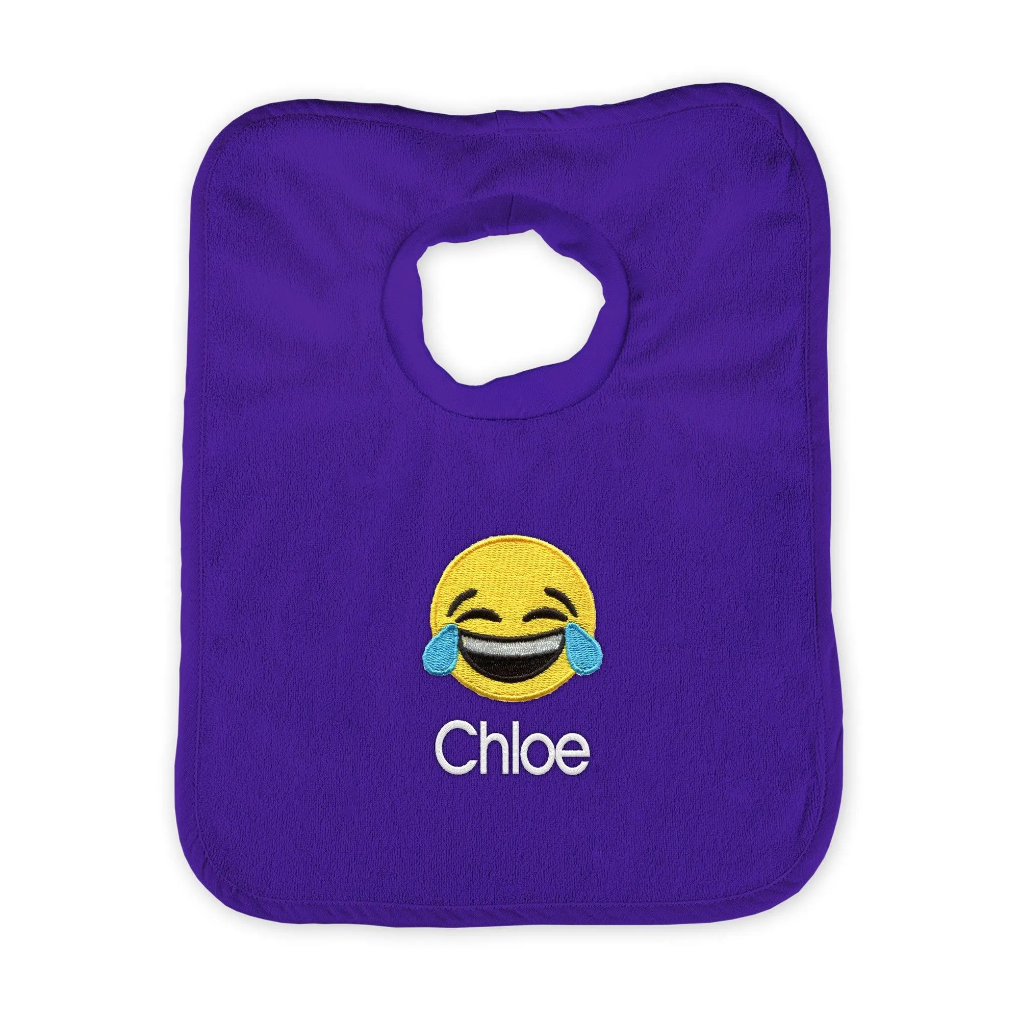 Personalized Happy Tears Emoji Bib