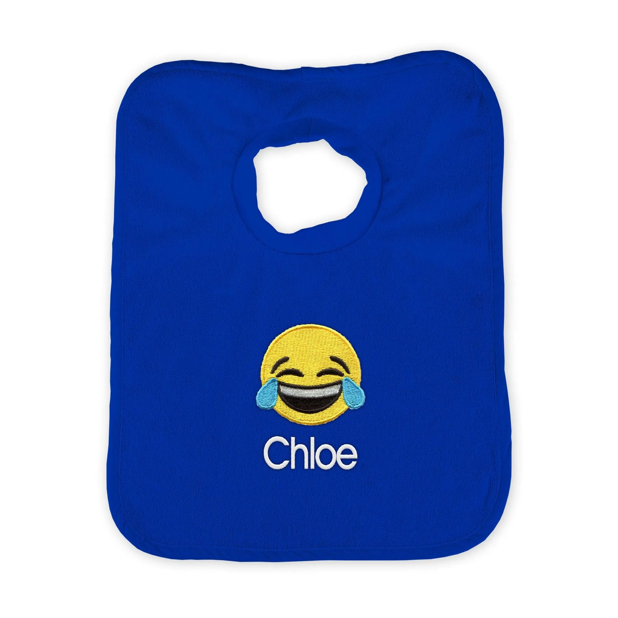 Personalized Happy Tears Emoji Bib