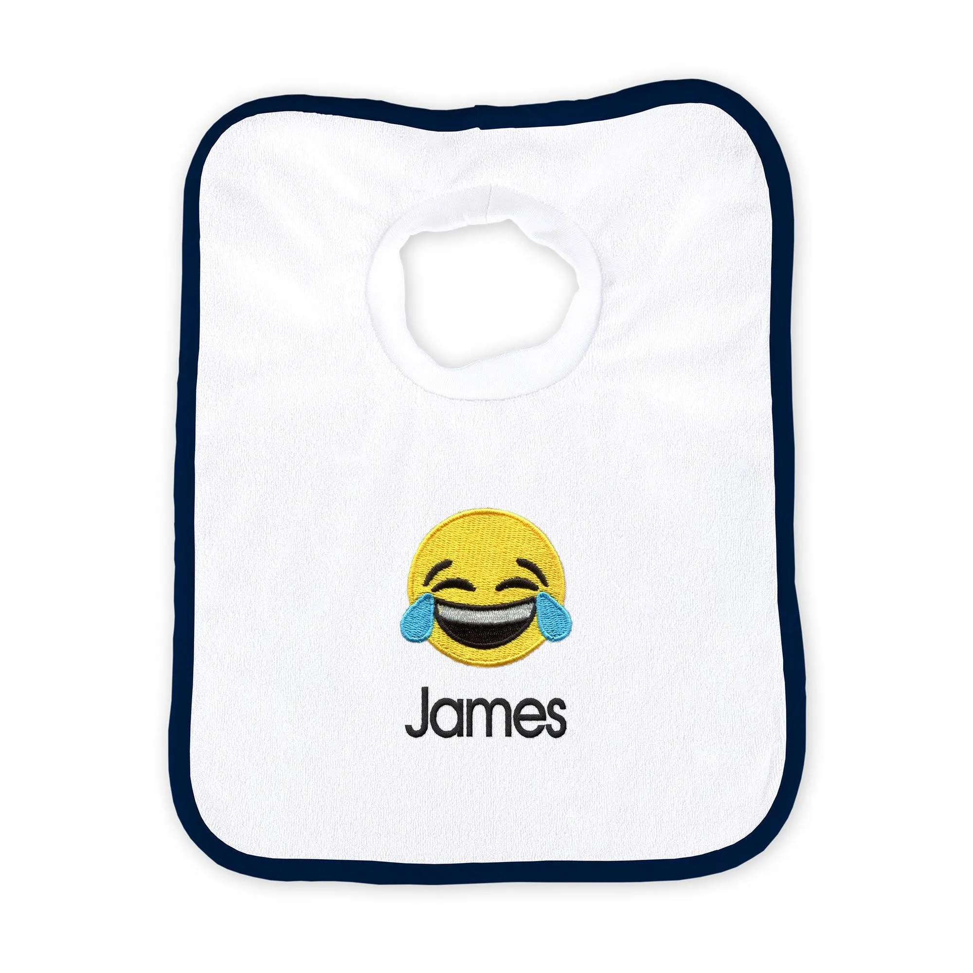 Personalized Happy Tears Emoji Bib