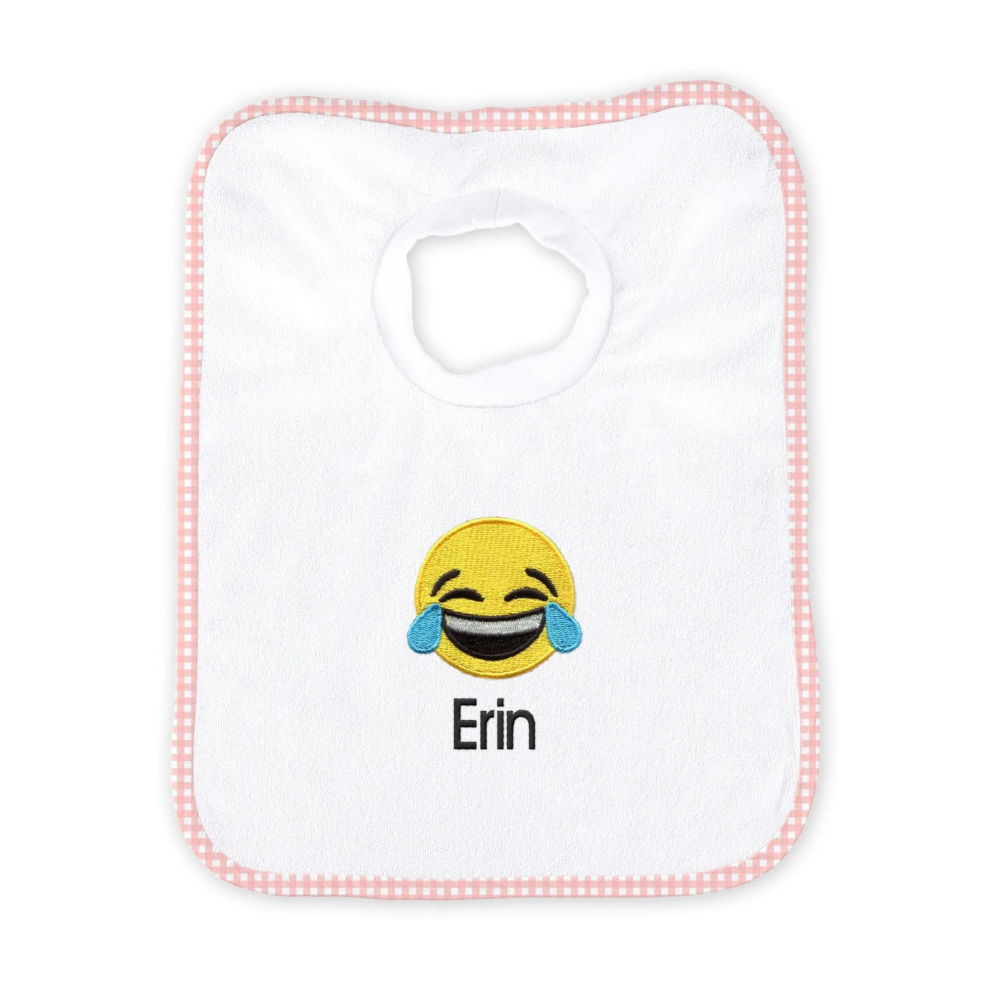 Personalized Happy Tears Emoji Bib