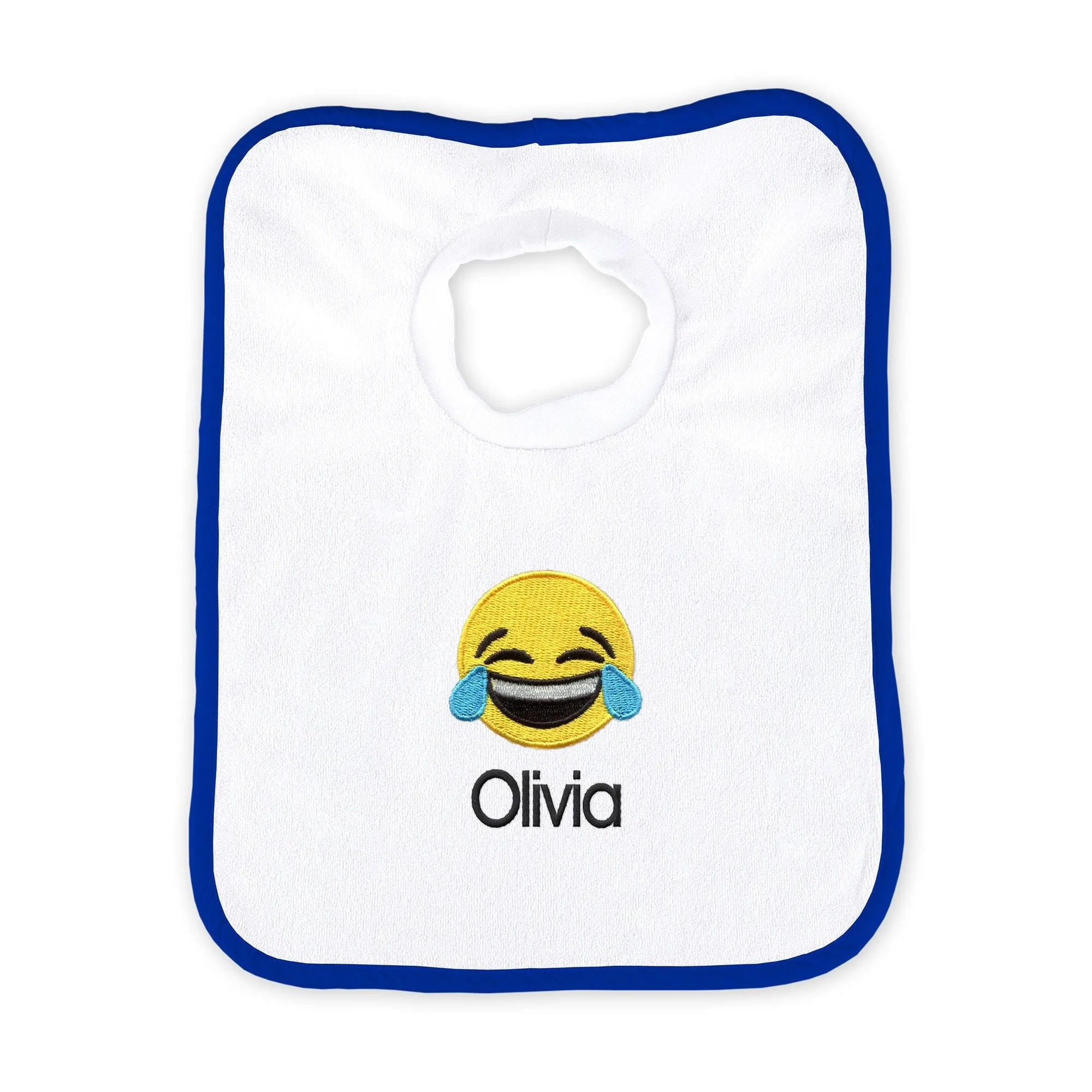 Personalized Happy Tears Emoji Bib