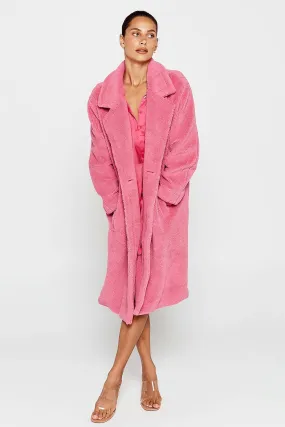 PIPPA THE LABEL Womens Selena Teddy Coat Magenta