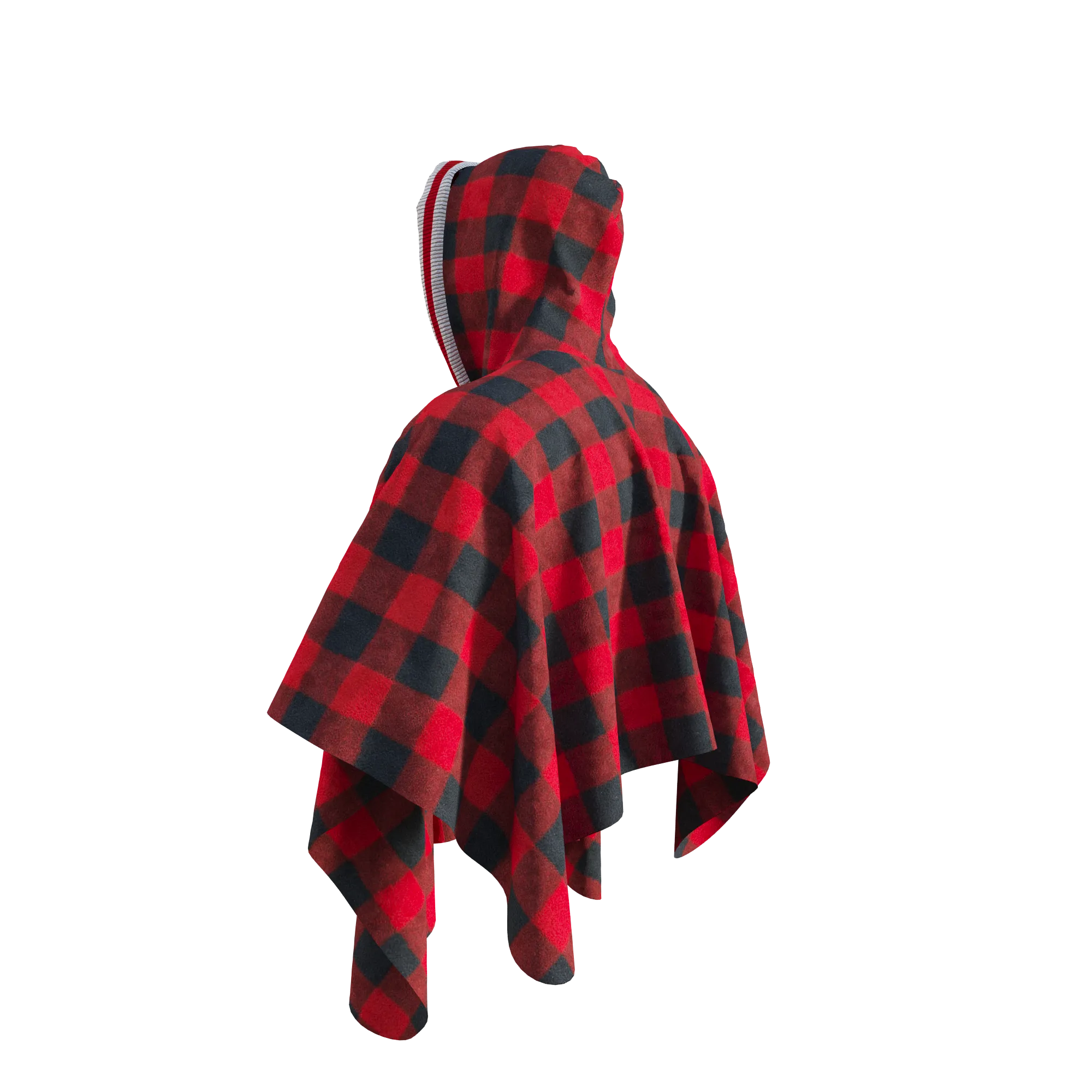 Pook Poncho - Adult Red Polar Fleece w/ Snap Fastners