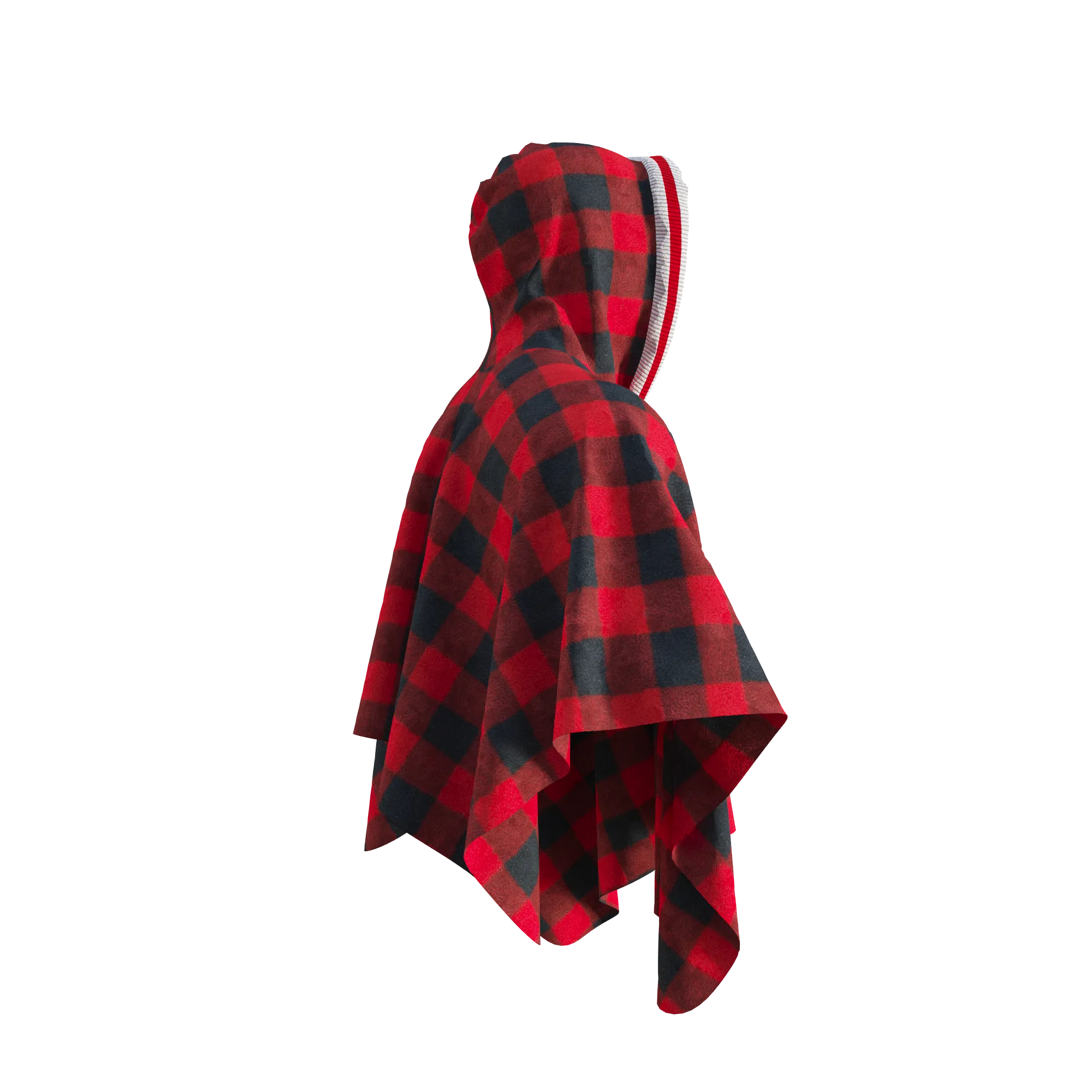 Pook Poncho - Adult Red Polar Fleece w/ Snap Fastners