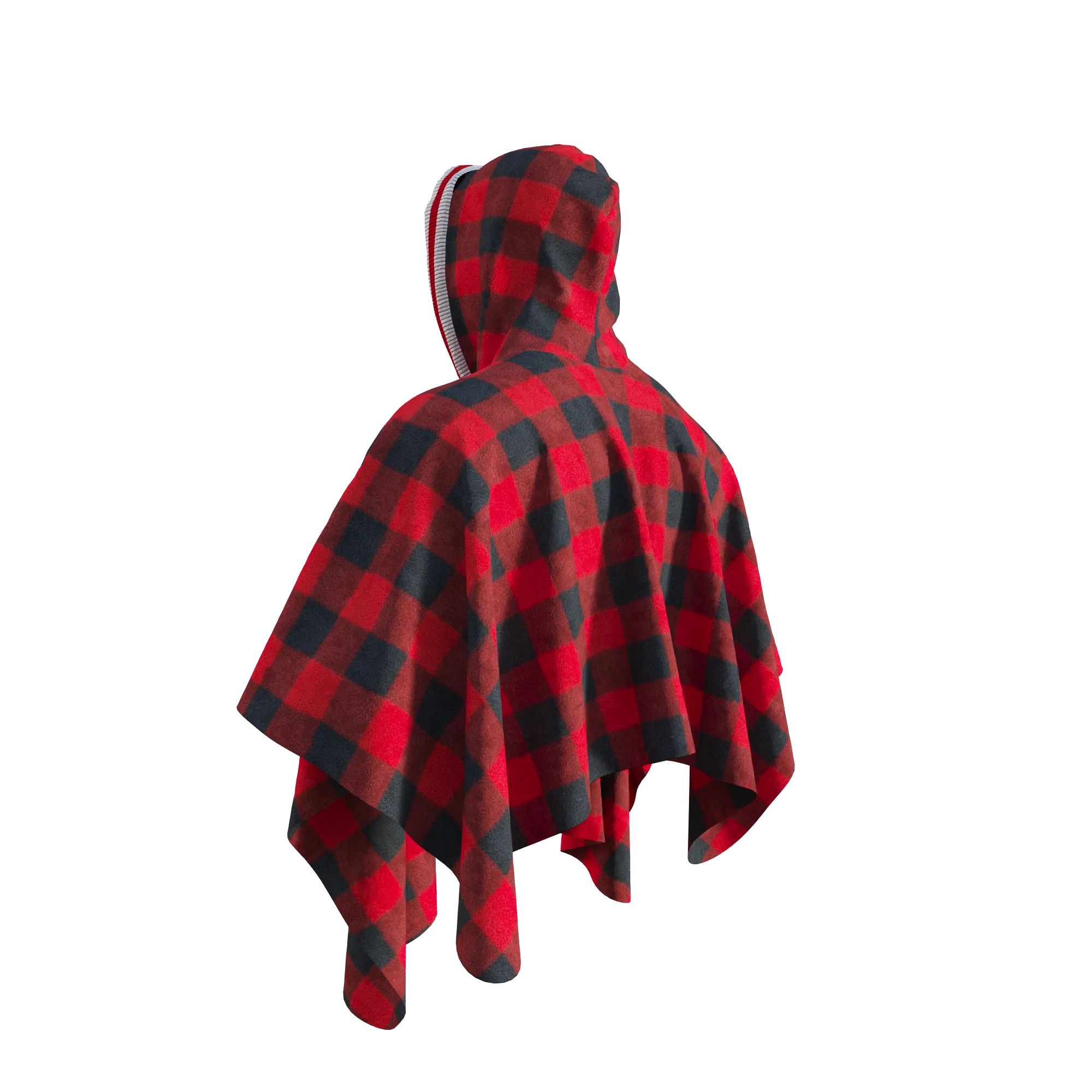 Pook Poncho - Adult Red Polar Fleece w/ Snap Fastners