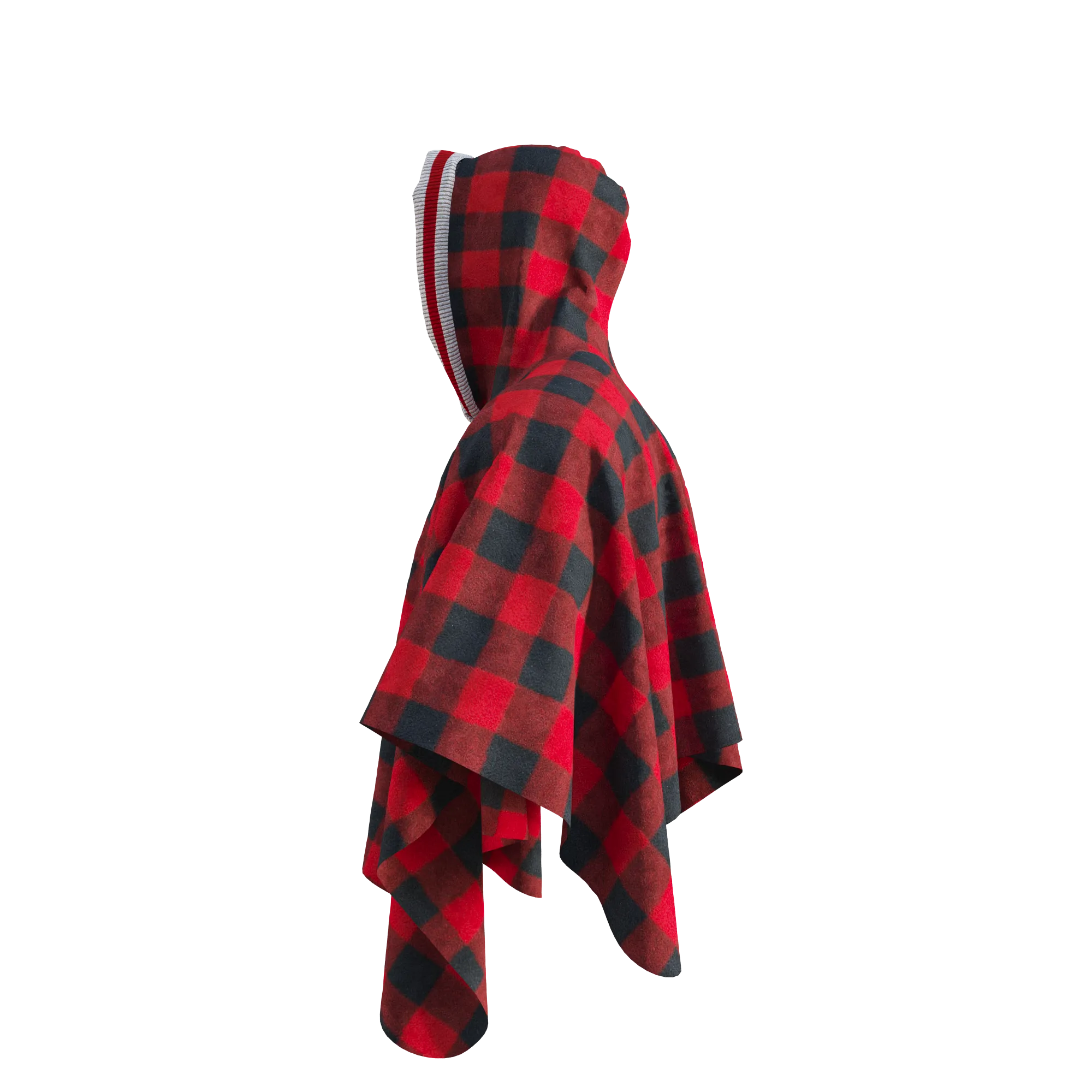 Pook Poncho - Adult Red Polar Fleece w/ Snap Fastners