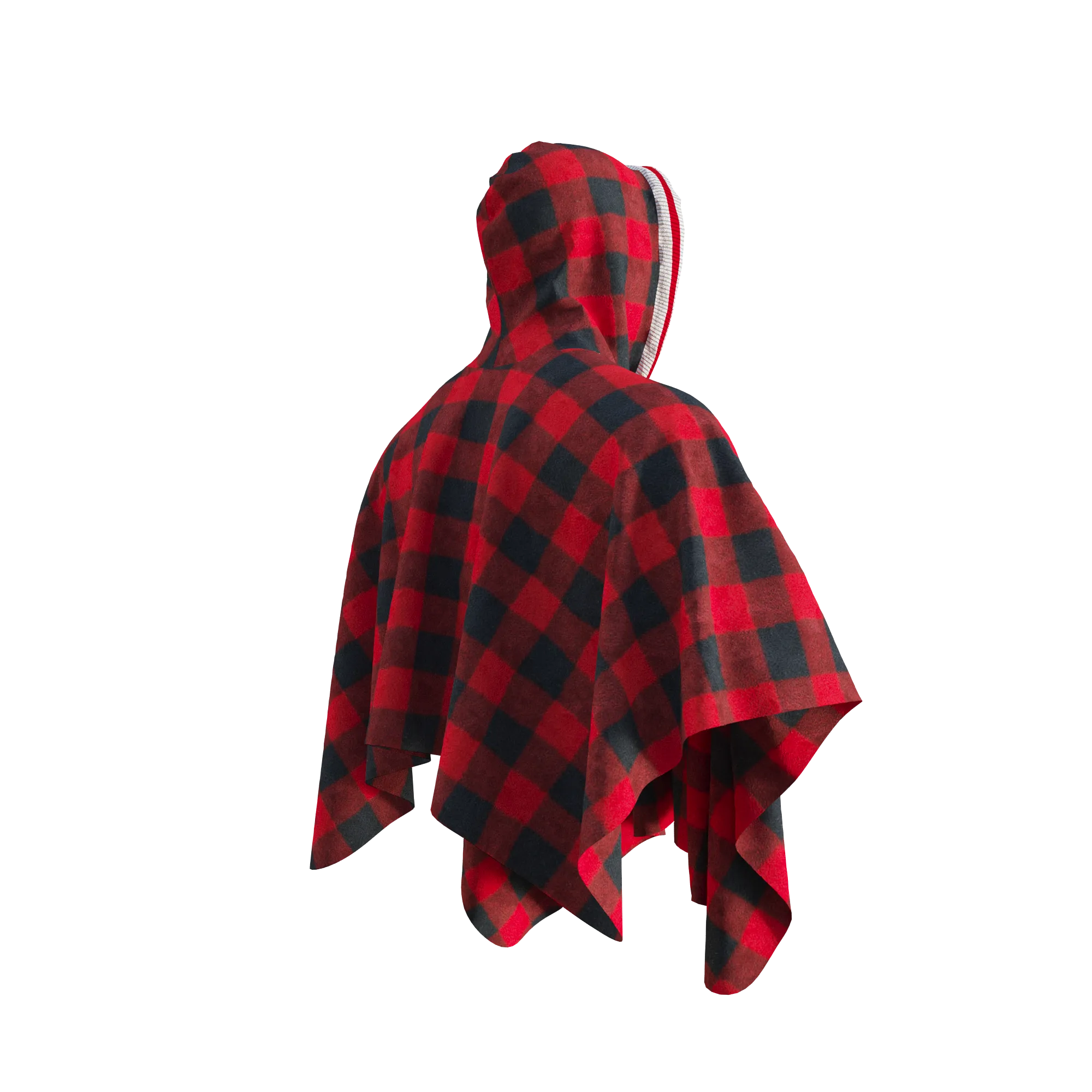 Pook Poncho - Adult Red Polar Fleece w/ Snap Fastners