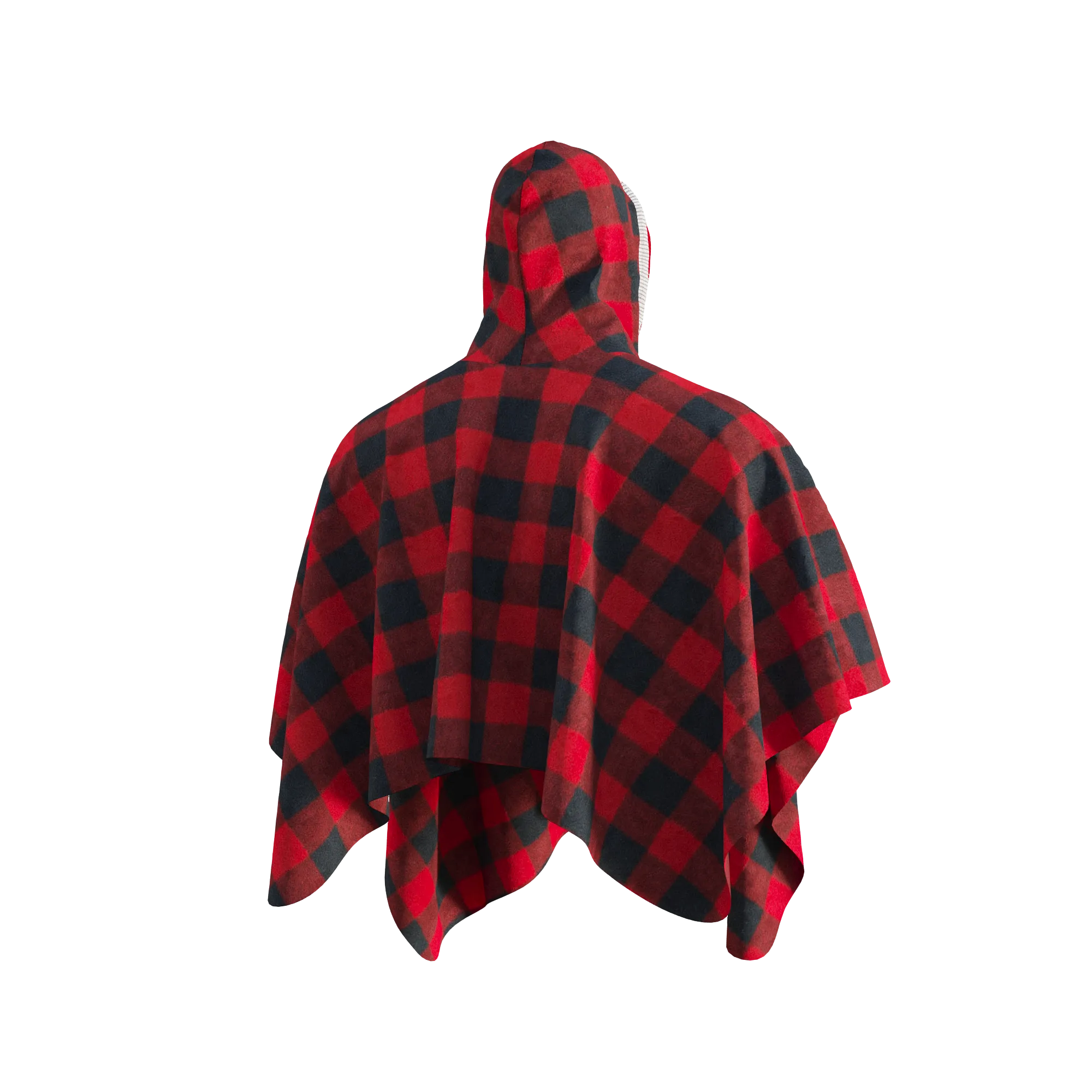 Pook Poncho - Adult Red Polar Fleece w/ Snap Fastners