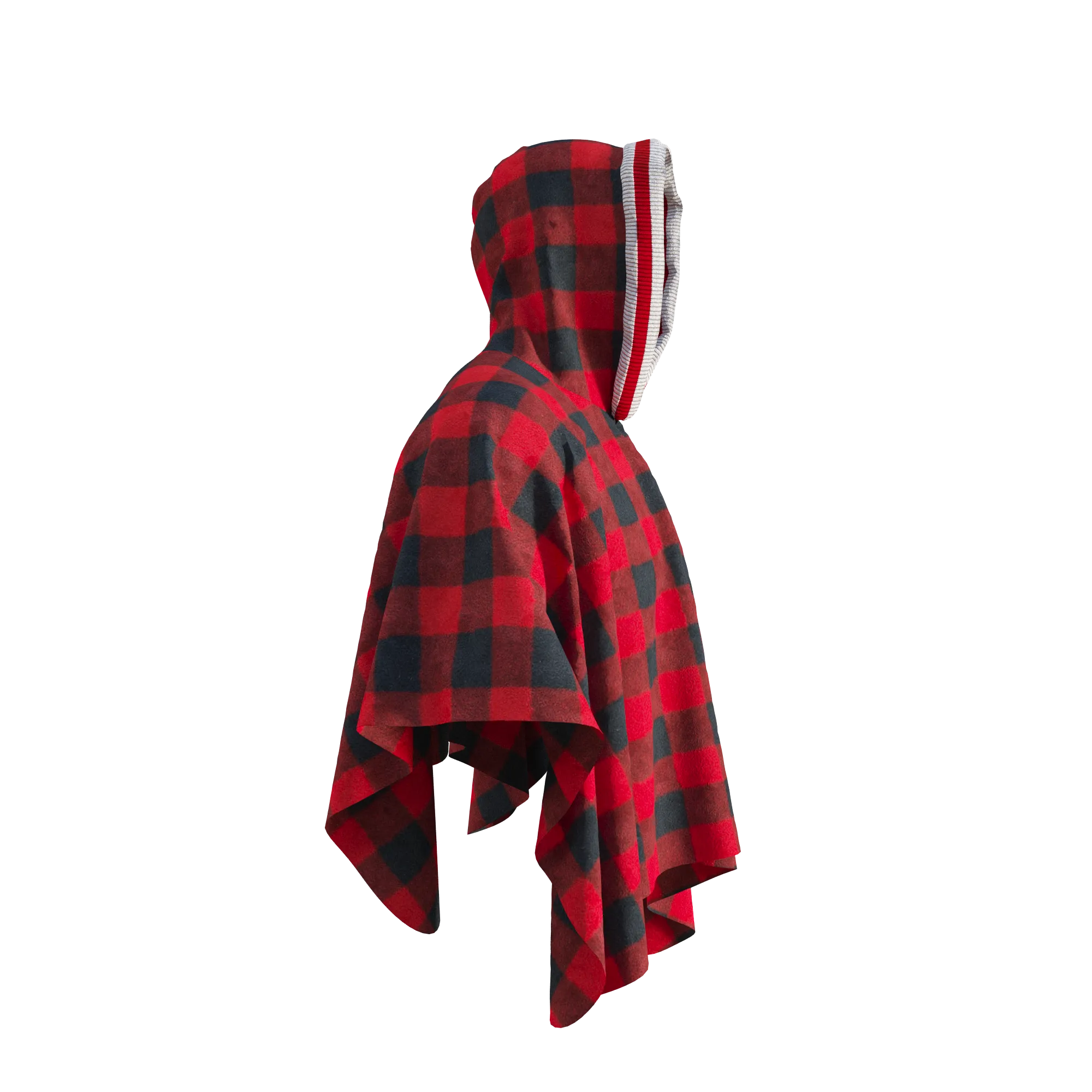 Pook Poncho - Adult Red Polar Fleece w/ Snap Fastners