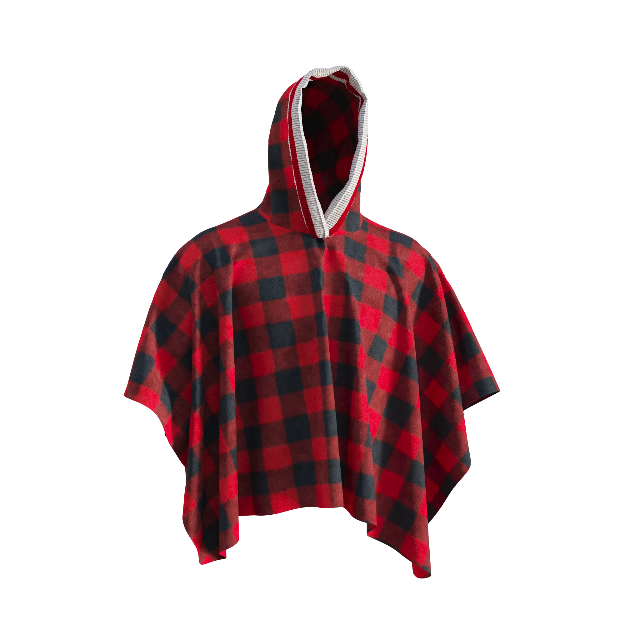 Pook Poncho - Adult Red Polar Fleece w/ Snap Fastners