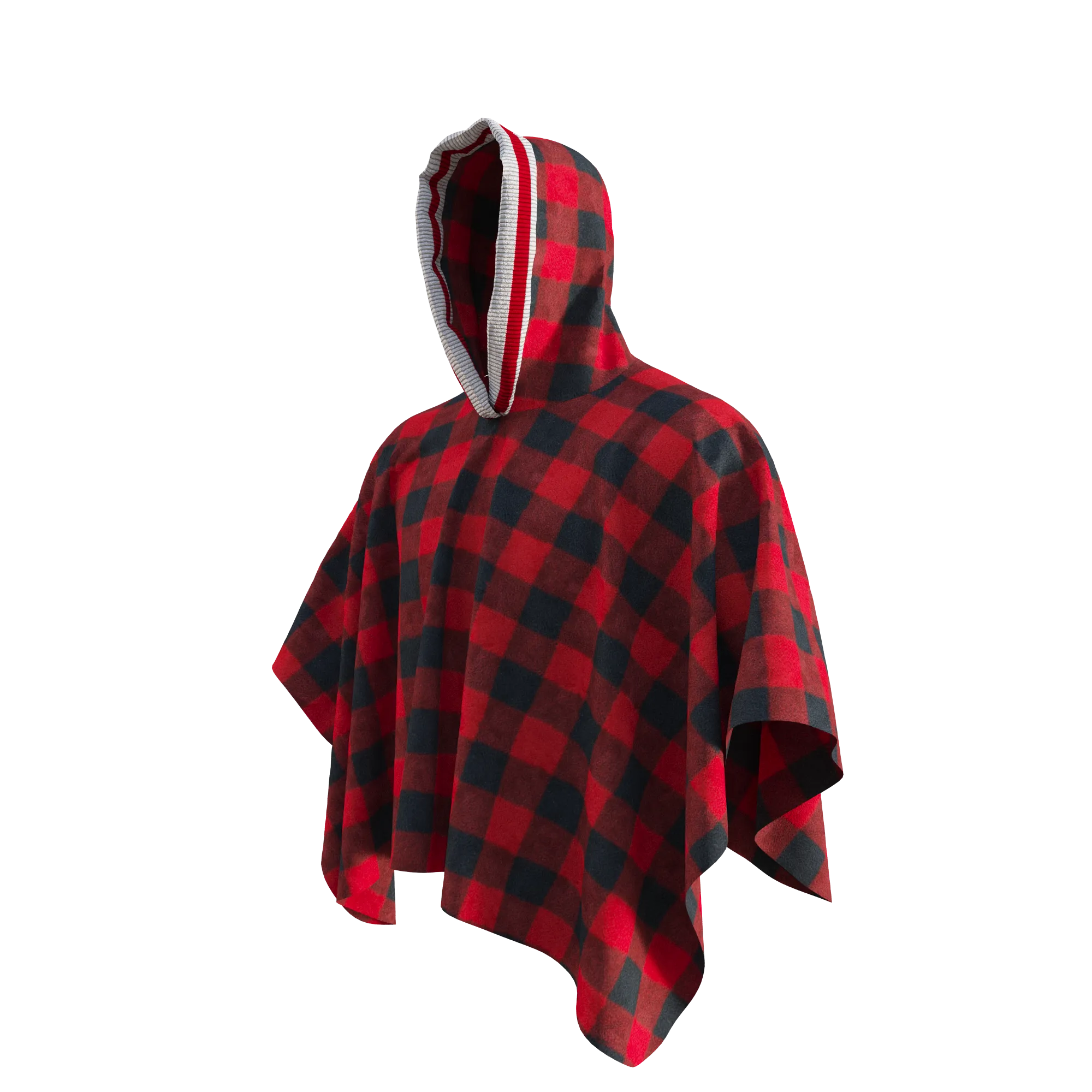 Pook Poncho - Adult Red Polar Fleece w/ Snap Fastners