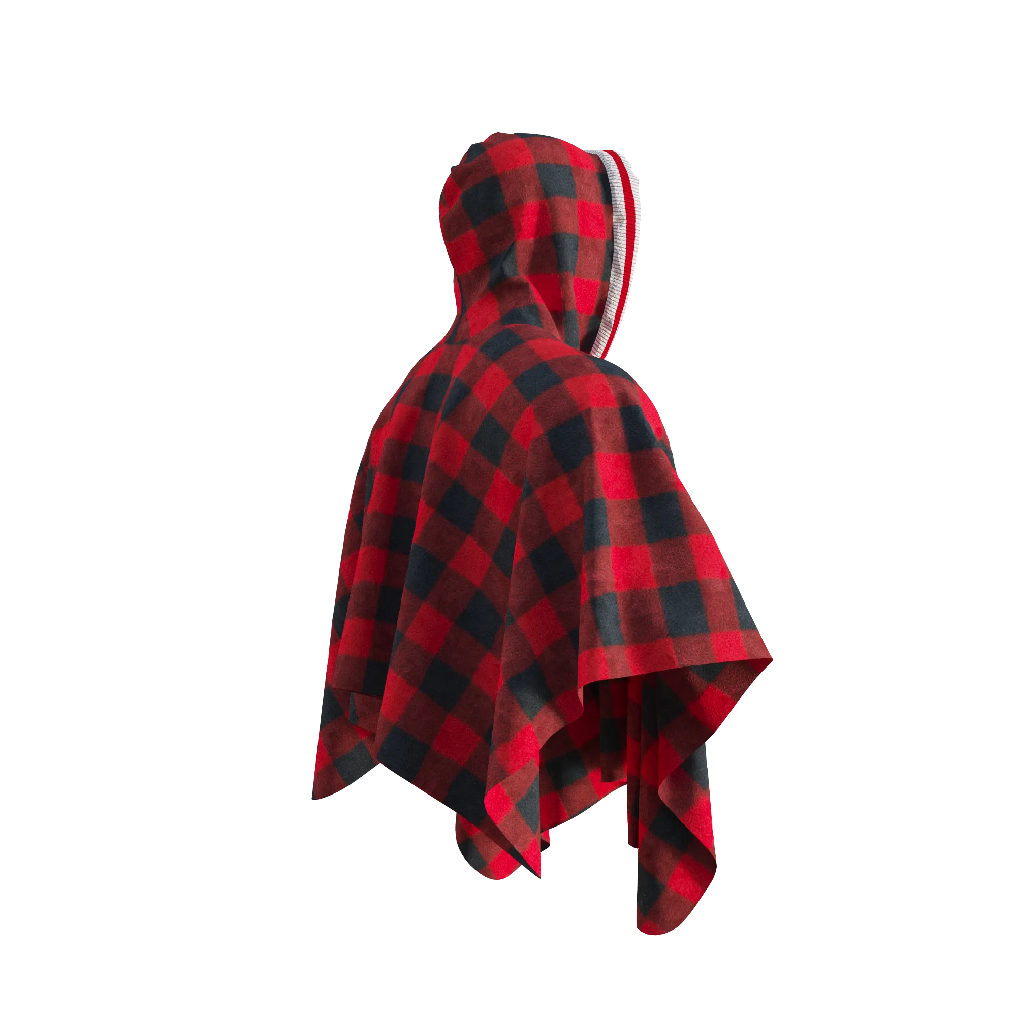 Pook Poncho - Adult Red Polar Fleece w/ Snap Fastners