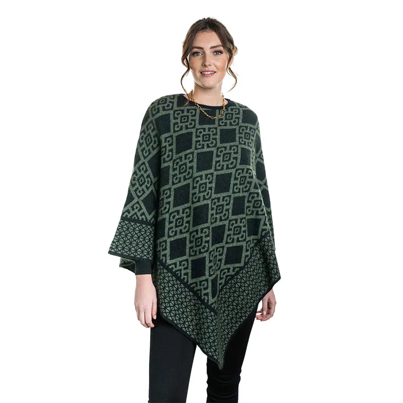 Premium Possum and Merino Wool - Diamond Poncho