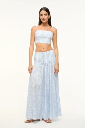 PROCIDA COVERUP SKIRT | SKY GINGHAM