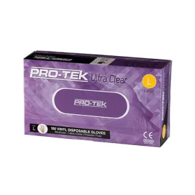 ProTek Ultra Clear Vinyl Gloves Powder Free Large