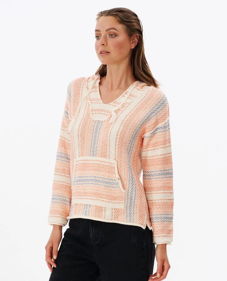 Rip Curl Glider II Poncho Sweater-Off White