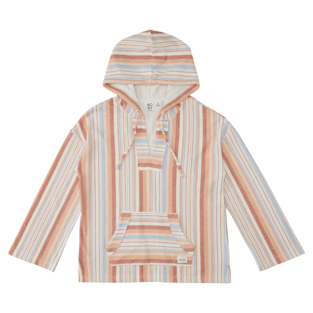 Roxy Women's Waves And Rays Stripe Poncho Hoodie