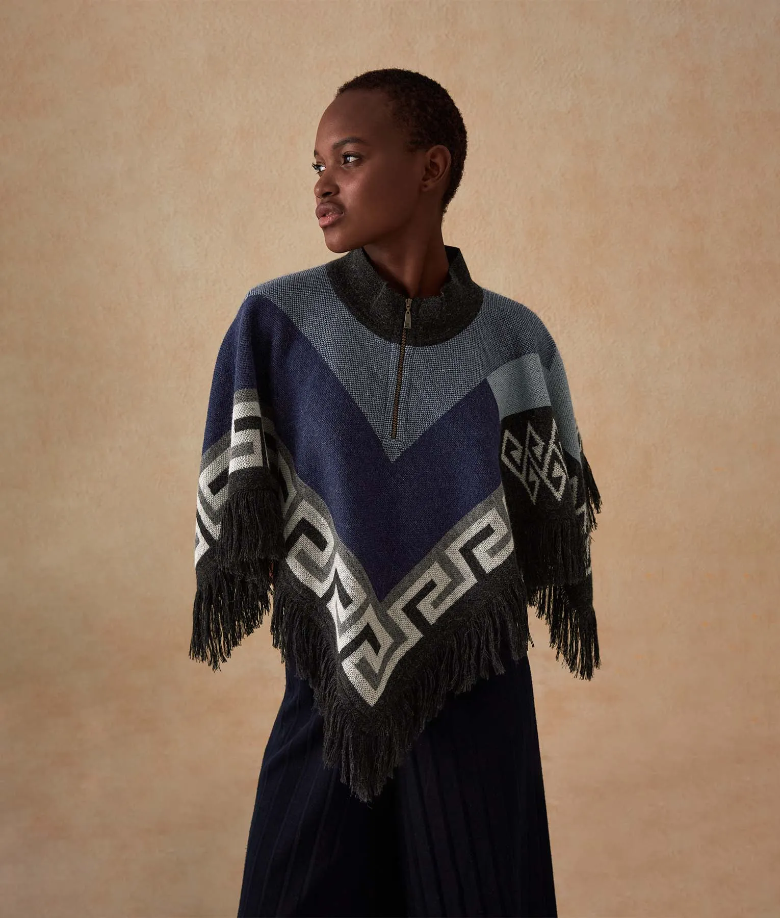 Short Triangular Poncho