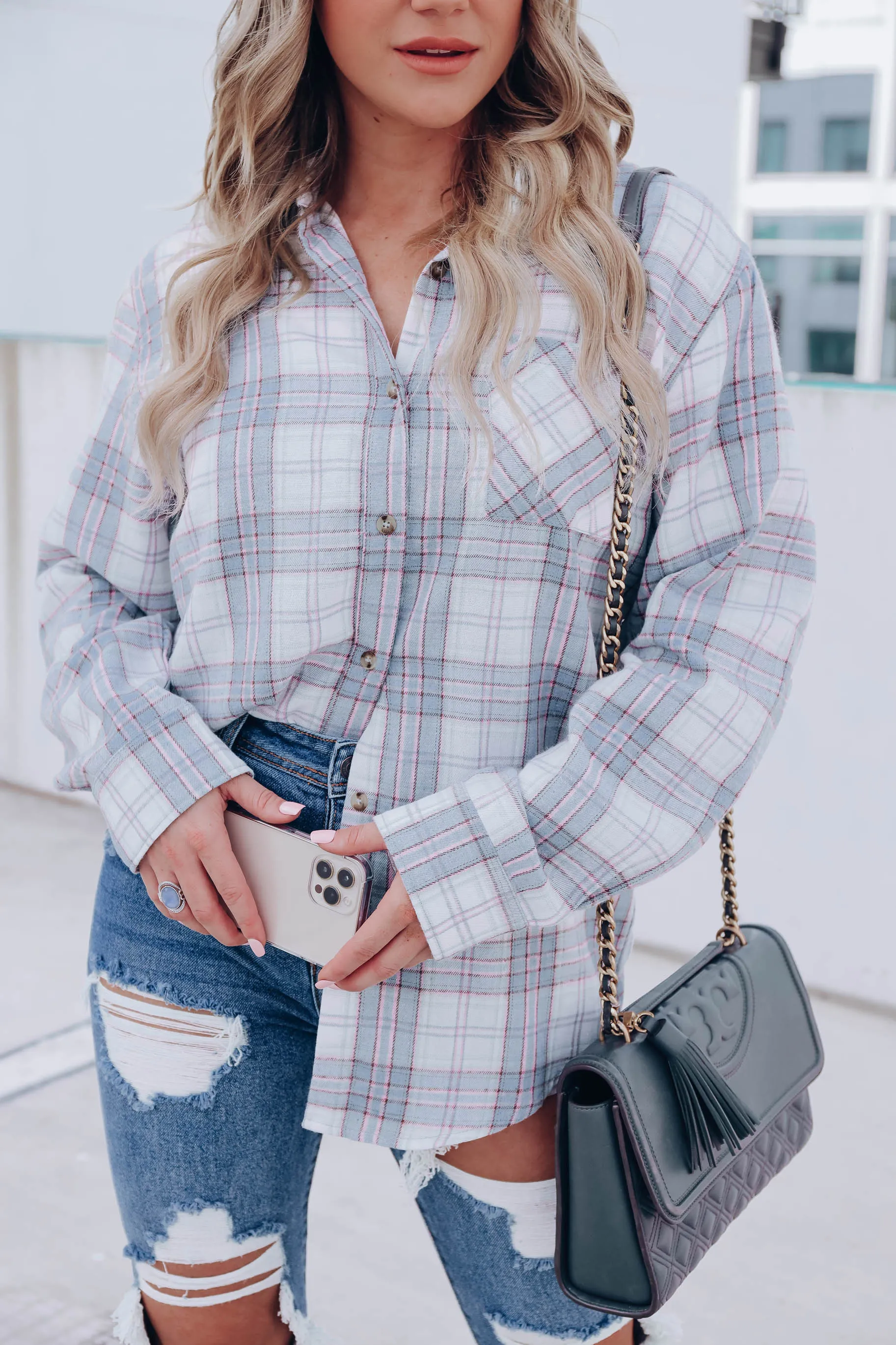 Simply Put Plaid Flannel - Blue