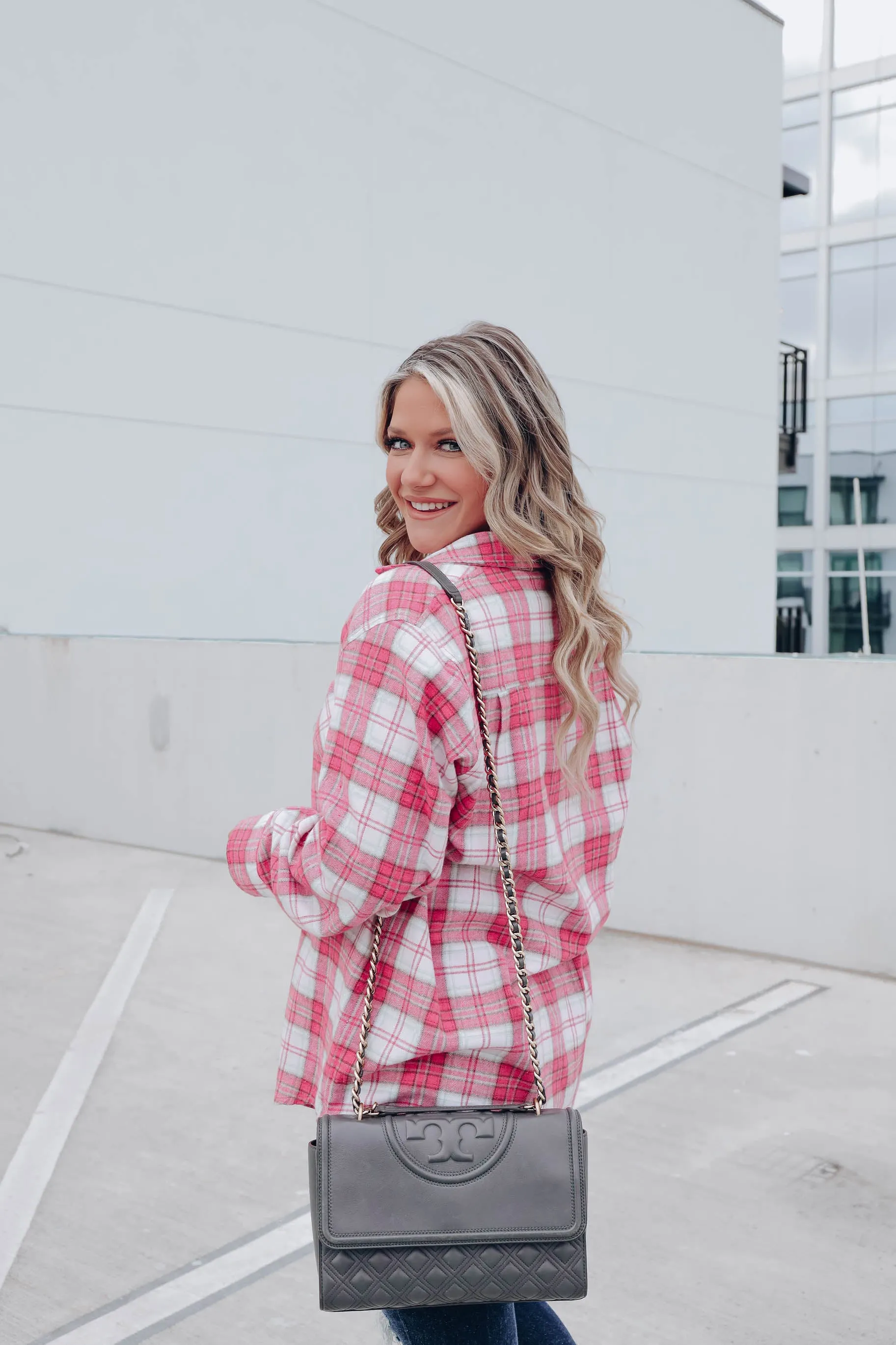 Simply Put Plaid Flannel - Dark Pink