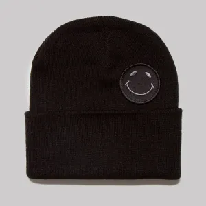 Smiley - Beanie - Black