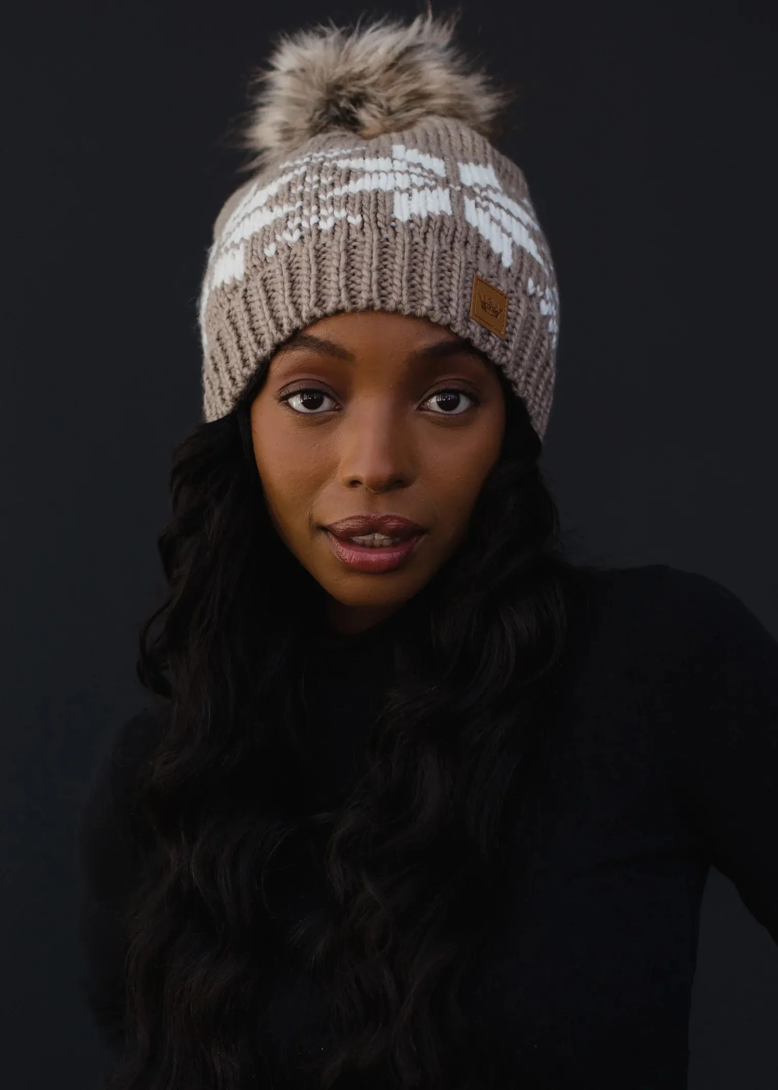 Snowflake Pom Hat