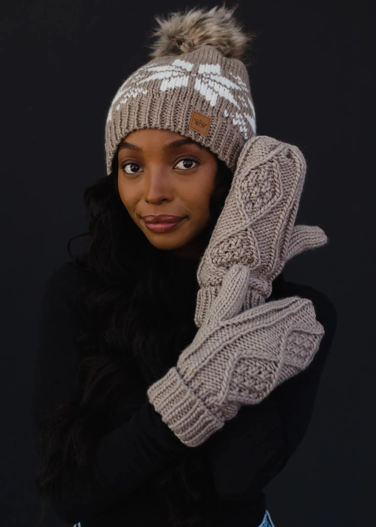 Snowflake Pom Hat