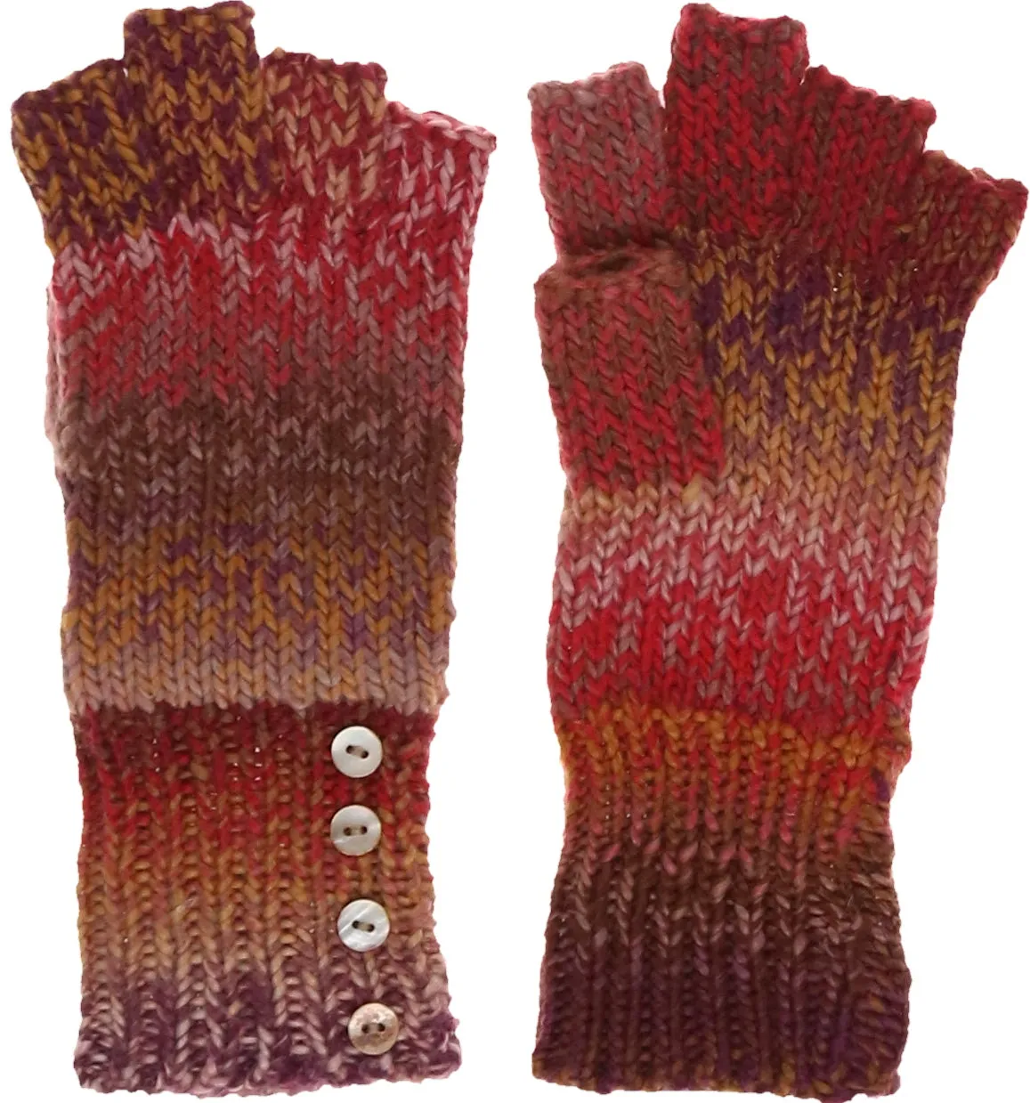 Spacedye Fingerless Gloves - Tea Rose