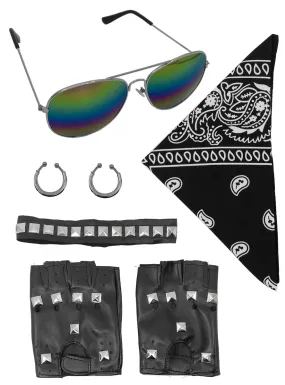 Studded Rocker 1980s Costume Accessory Set