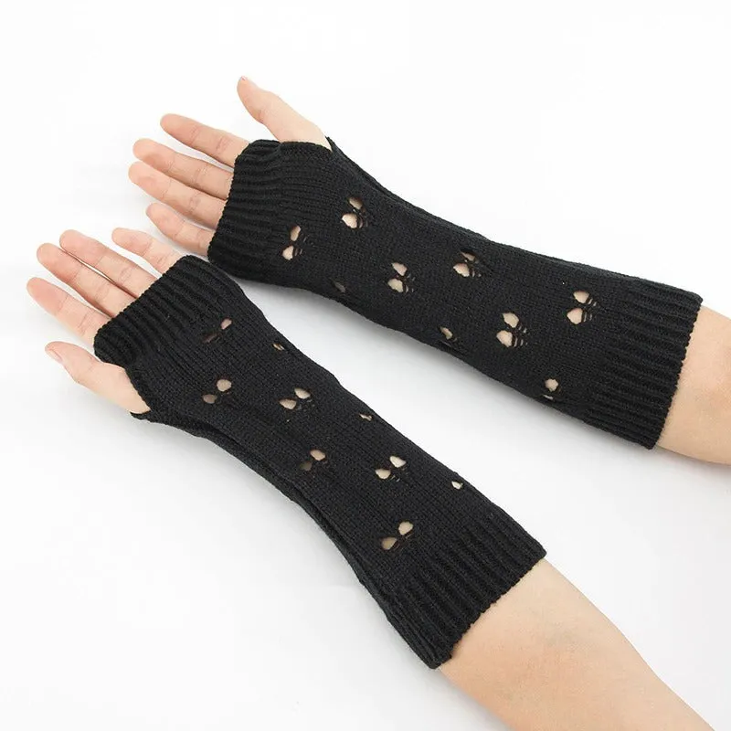 Stylish Knitted Hand Warmer Fingerless Winter Gloves