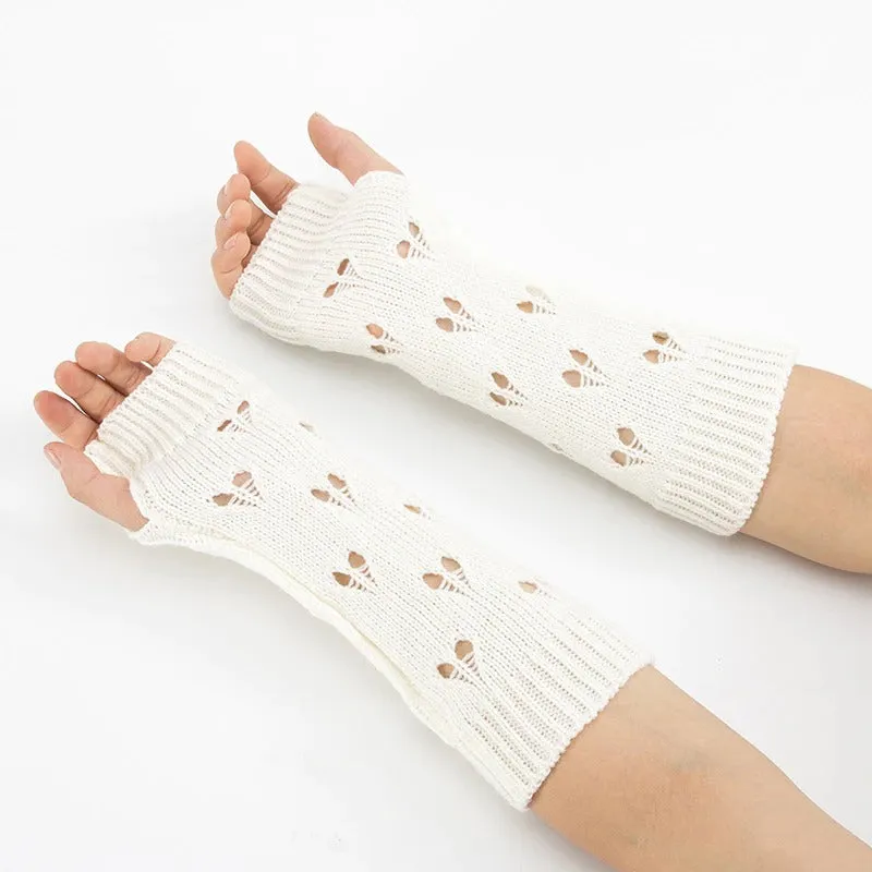 Stylish Knitted Hand Warmer Fingerless Winter Gloves