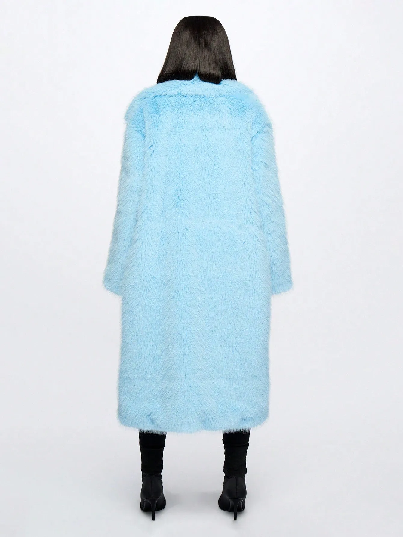 SUMWON WOMEN Fluffy Oversized Maxi Coat