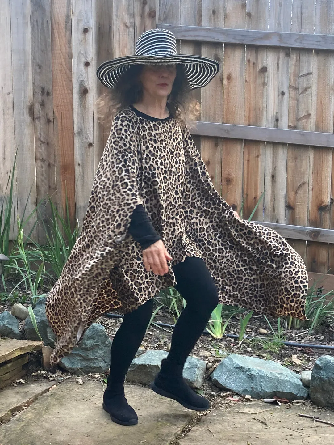 Sunheart Leopard Lagenlook Tunic Top One-of-a-Kind