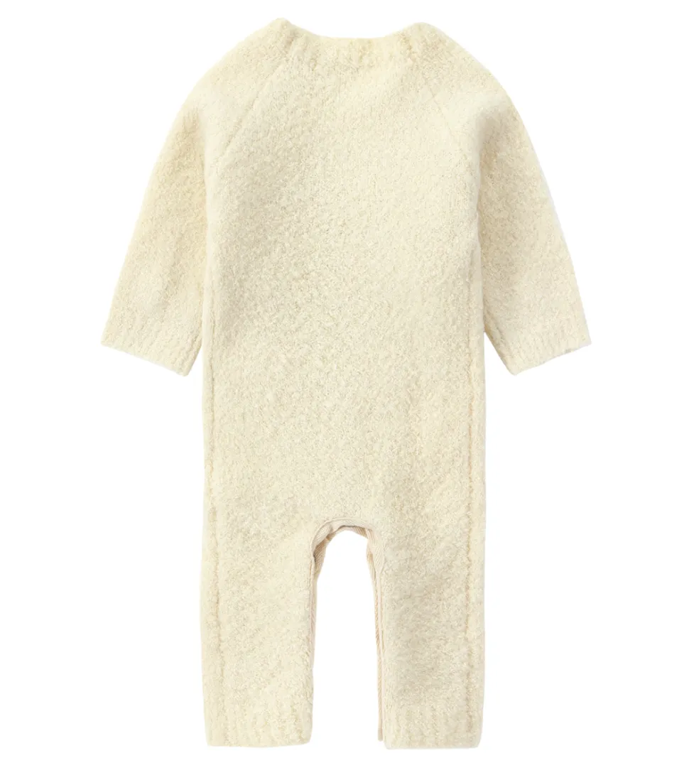 Susukoshi - Boucle Baby Kimono Overall Suit - Milk