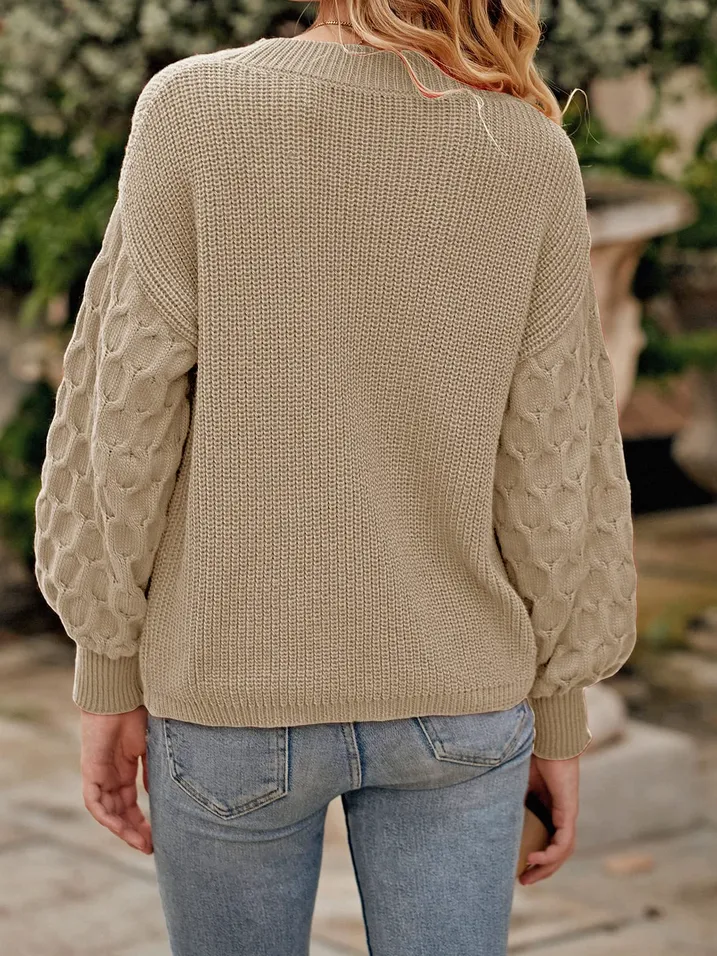 TEEK - Pullover Crewneck Loose Chunky Knit Sweater