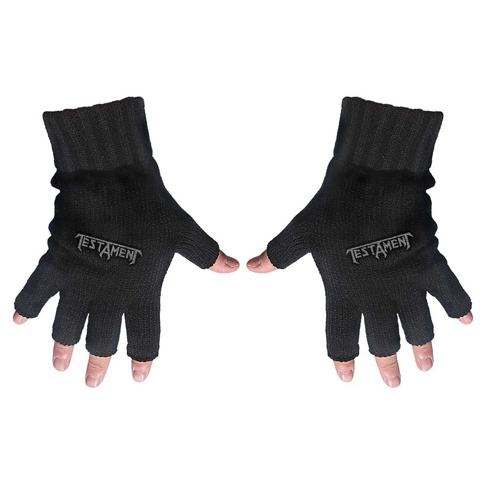 Testament Unisex Fingerless Gloves: Logo