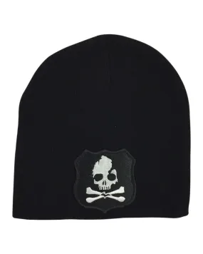 The Great Lakes State Michigan Skull & Bones Knit Beanie - Black